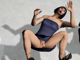 Hot 3D redhead licking a pussy while getting fucked