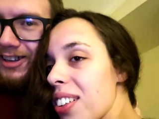 Hot brunette big boobs toying pink pussy