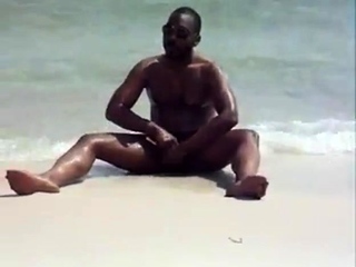jerking off at the beach