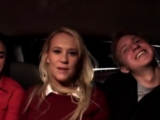 Lapdance and blowjob made by BIG boobs blonde