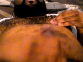 Me showing off Hairy Chest and Belly while Jerking Off