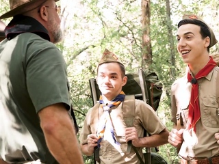 ScoutBoys -Silver foxes brutally bareback twink boys in wood