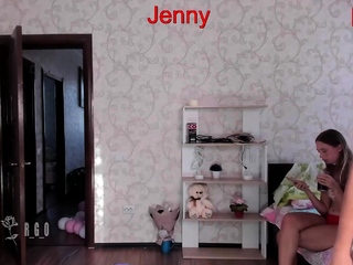 Small titted babe toys her pussy on webcam