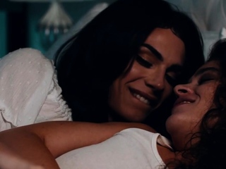 Teen brunette gets her tight pussy fucked by TS stepmommy