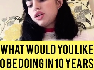 Teen Latin brunette enjoys sexy chat masturbation