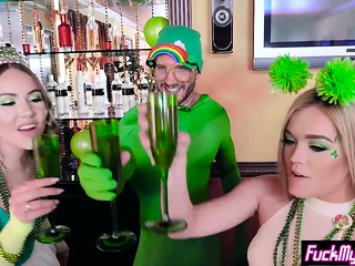 Wild blonde teens got banged at a crazy Irish party