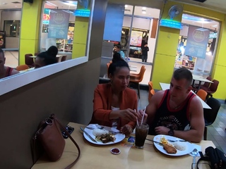 Amateur Asian European couple having sex