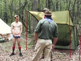 Attention! boys and cocks standing to attention!