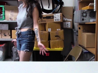 Big boobed notorious teen thief fucked