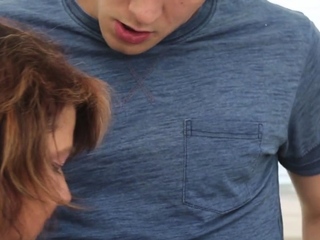 Bigboobs mature sucks and rides BWC of much younger stud