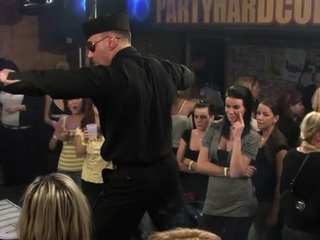 Blonde bastard waiter oozing puss and sucking vagina juices