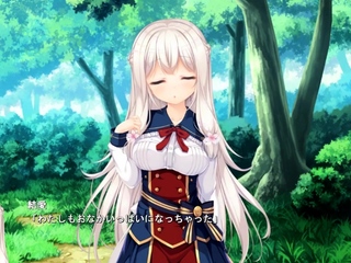 Brunette cums to hentai