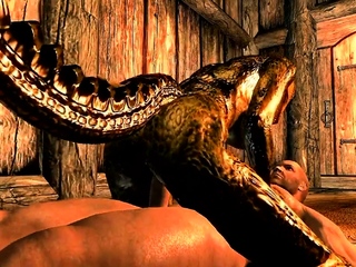 Brunette is shafted in a 3D fucking