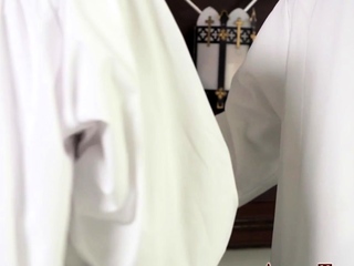 Catholic twink gets bareback fucked