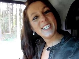 Cum hungry slut picked up to suck big cock