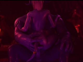 Foxy 3D Superwoman bounces up and down on a cock