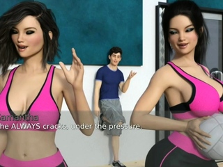 Foxy 3D Superwoman bounces up and down on a cock