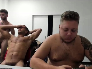 Gangbangers Unload Cum in Gay Ass