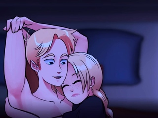 Hentai redhead gives blowjob and having sex