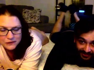 Nude brunette girl masturbating by webcam