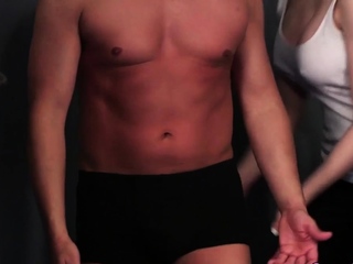 Policewomen giving head and jerking