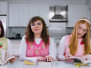 Reading a naughty book ends in wild foursome