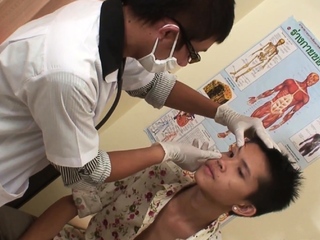 Skinny Asian barebacked after rimmed and giving blowjob