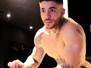 Solo masturbation and gay climax