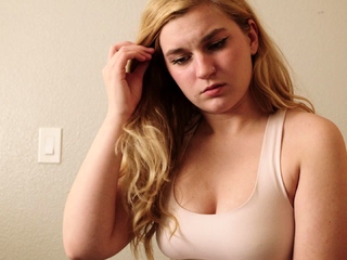 Solo pussy toying redhead sexy close up masturbation action