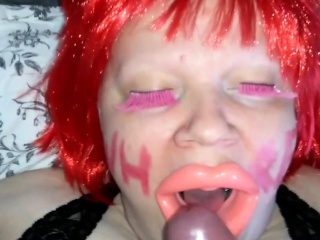 SSBBW dumb gagging slut orally humiliated