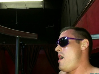 Stripper gets his hard pecker delighted by sweet babe