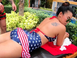 Thai Slut Polly Is Getting Fucked After The Pool Party