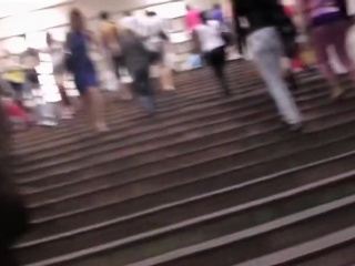 Upskirt and voyeur of English redhead amateur