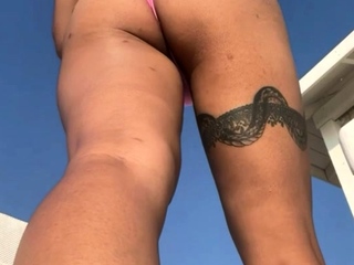 Amateur blondie solo anal masturbation