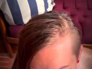 Amateur Brunette Suck Big Cock POV