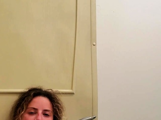 Amateur busty brunette masturbates and does hand job