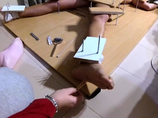 Amateur fetish BDSM action with redhead