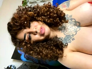 Big boob brunette masturbates on webcam