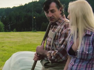 Blonde ex-wife outdoor forest fuck in this funny video