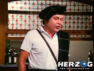 Busty Blonde sucks cock in the barn and she cums