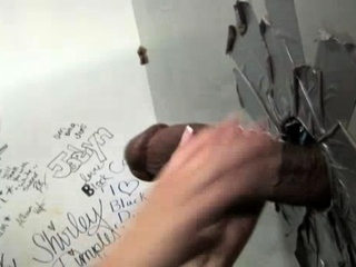 Busty glory hole amateur sloppy blowjob and receive facial