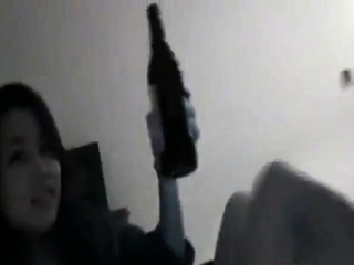 Chinese girl bottle masturbation