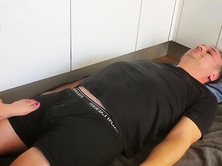 Close up foot fetish on cam