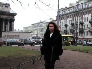 Cute russian blonde young Emma Brown gapes all the way