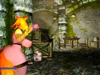 Foxy 3D Superwoman bounces up and down on a cock