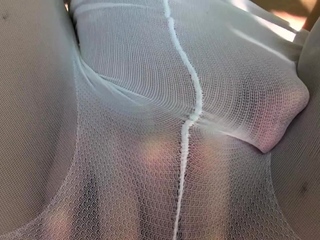 German petite blonde teen in white pantyhose pov fuck