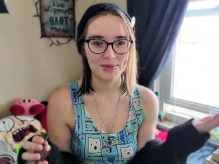 Horny amateur web cam teen girl takes a toy deep inside