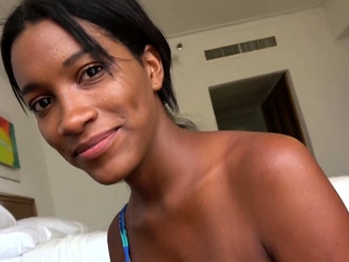 Horny Black College Slut Loves To Suck It