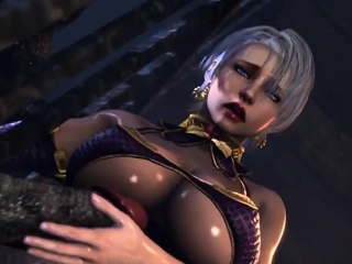 Hot 3D redhead licking a pussy while getting fucked