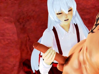 Hot 3D redhead licking a pussy while getting fucked